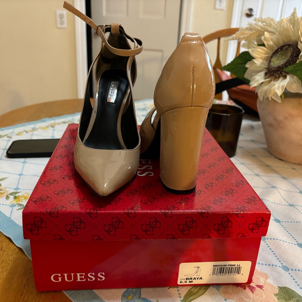 Guess Women's Taupe Block Heels - Picture 2 of 2